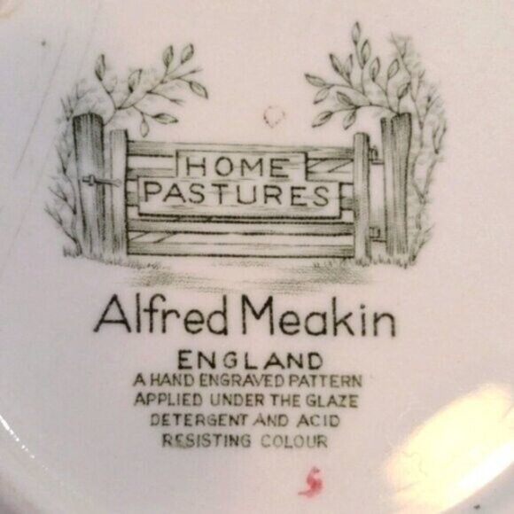 Vintage Alfred Meakin 'Home Pastures' Round Ironstone Vegetable Serving Dish - Picture 5 of 6